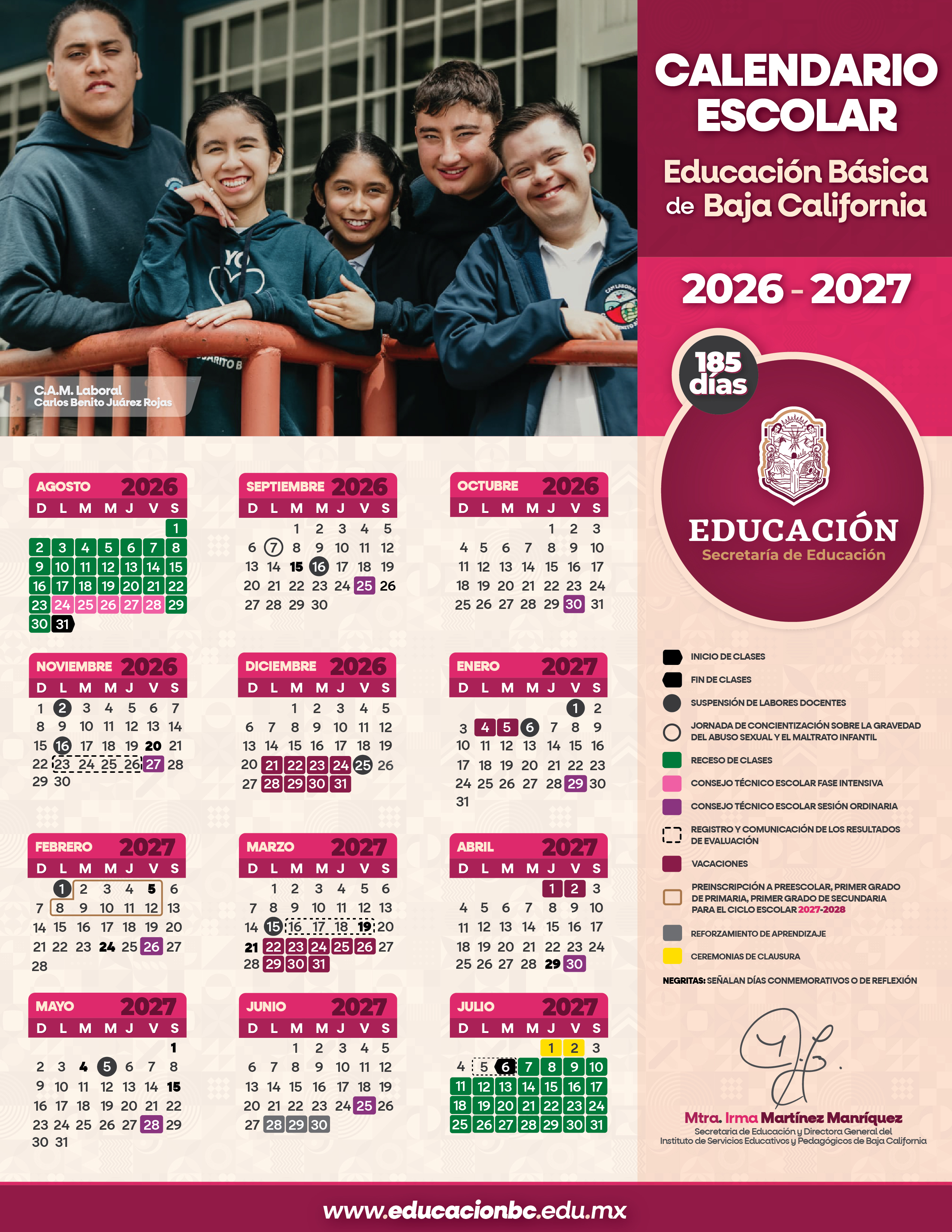 Calendario Escolar 2026-2027